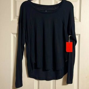 Womens Freely Riley LS Tee Black